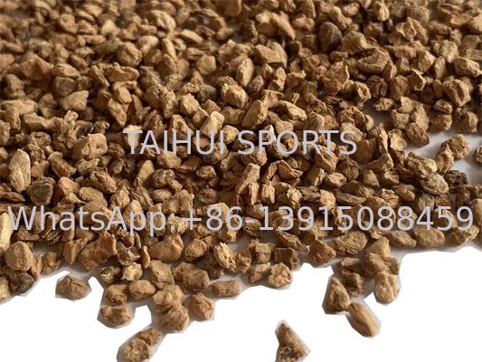 UV-resistente organische Rasenfülle 0,5-2 mm Korkenfülle Granulate für eine einfache Installation auf Sportfeldern
