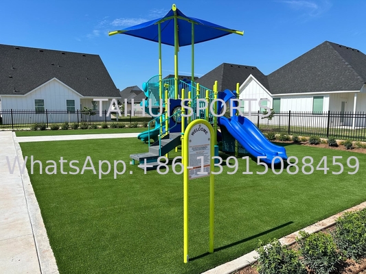 PE-Harz-Spielplatz-Schockpads Kunstgras-Puzzle-Pad Soft-Schicht 30mm 40mm 50mm UV-beständig bietet mehr Sicherheit und Freude