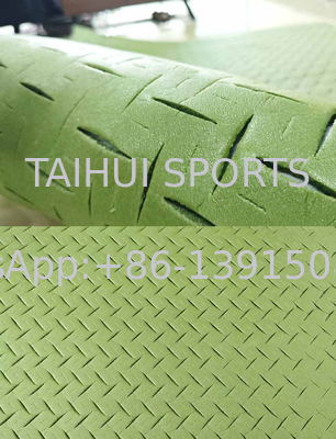 Stapelhöhe 10 mm 8-15 mm Polyethylen-Schockpad Unterlage Kunstrasen Fußballfeld FIFA-Pflächen