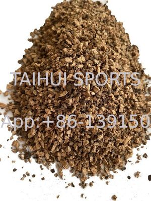 Natürliche umweltfreundliche Kork-Infusionsgranulate, ungiftiges Umweltmaterial für Kunstrasen