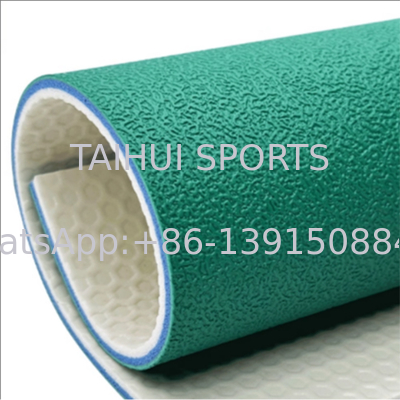 Innenhof PVC Gummi Fußbodenmatte 3,5-10mm Dicke Sport PVC Fußboden für Volleyball Badminton Tennis Tanzsaal Fitnessstudio