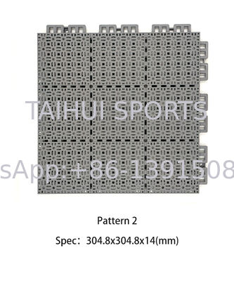 Anti-Rutsch-Plastik-Sportplatzfliesen Verzahnung Basketballplatzfliesen